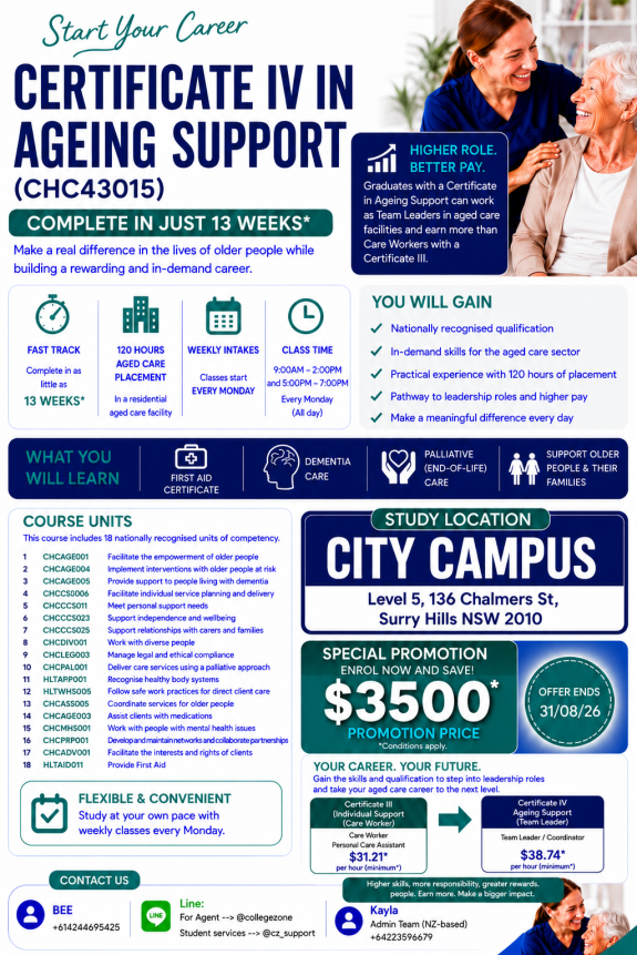 ACCHS Cert 4 update promotion
