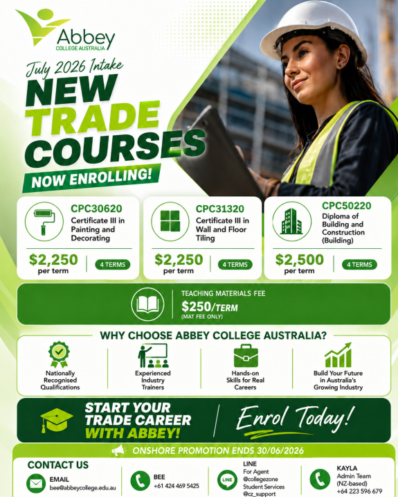 Abbey New trade course2026