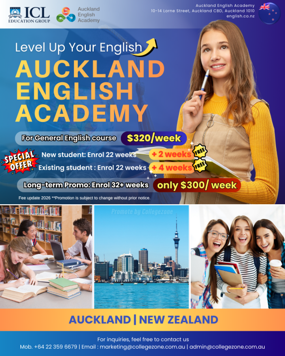 ICL Auckland English promotion 2026