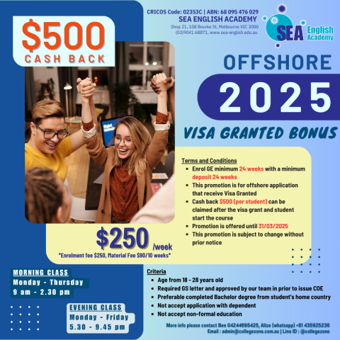 SEA 2025 Offshore Visa Grant Bonus